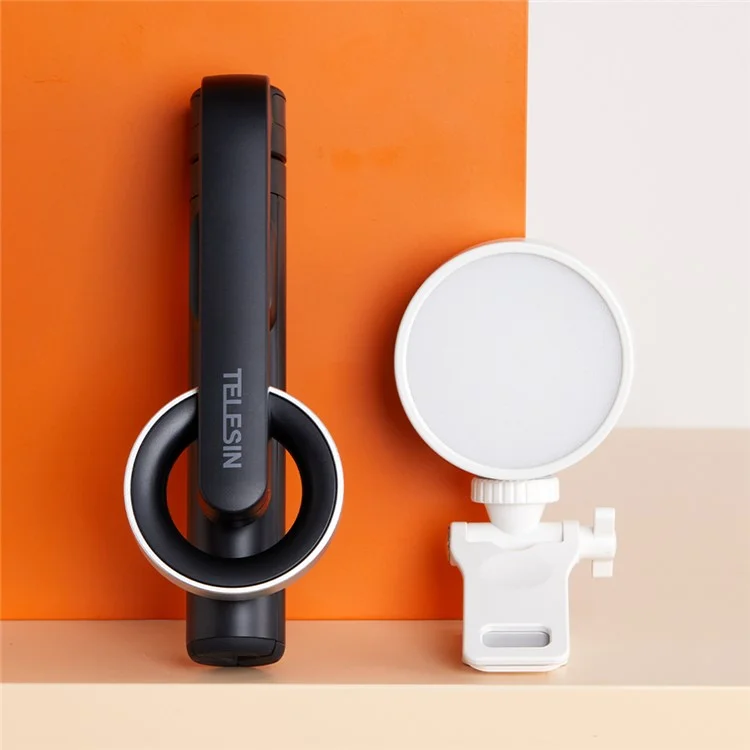 TELESIN Magnetic Phone Selfie Stick Tripod + K-36 Fill Light Mobile Phone Vlogging Audio Set