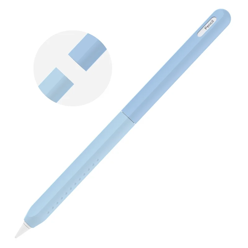 STOYOBE Para Apple Pencil Pro / Pencil (2ª Geração) Manga de Silicone Anti-queda Capa Protetora de Lápis em 2 Peças - Azul Graduado
