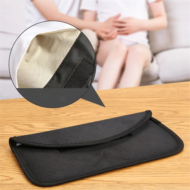 NJB-04 RFID Signal Blocking Bag for Cell Phone Shielding Pouch Case Anti-Tracking Dual Layer Radiation Protection Phone Bag - Black