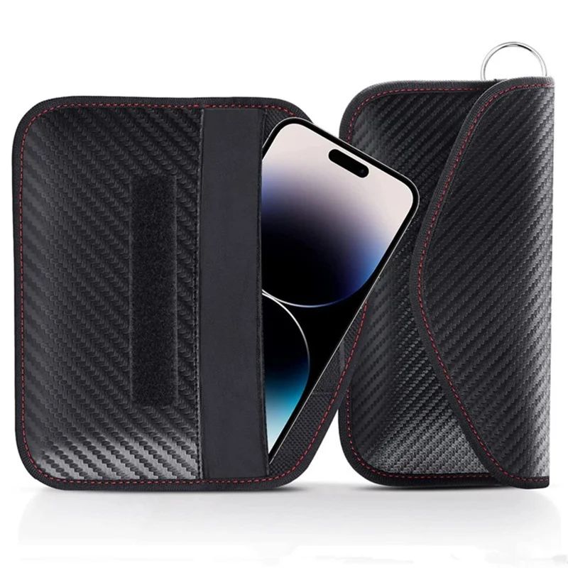YS-2315 RFID Signal Blocking Bag for Cell Phones Pouch Case Carbon Fiber Nano Shielding Phone Bag