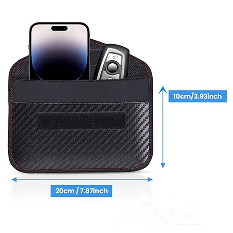 YS-2315 RFID Signal Blocking Bag for Cell Phones Pouch Case Carbon Fiber Nano Shielding Phone Bag