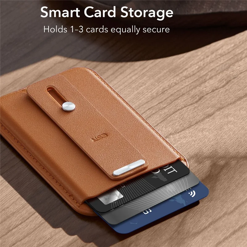 Carteira Magnética ESR 2K612 de Couro Vegano para Telefone e Cartão - Marrom