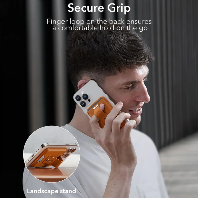 Carteira Magnética ESR 2K612 de Couro Vegano para Telefone e Cartão - Marrom