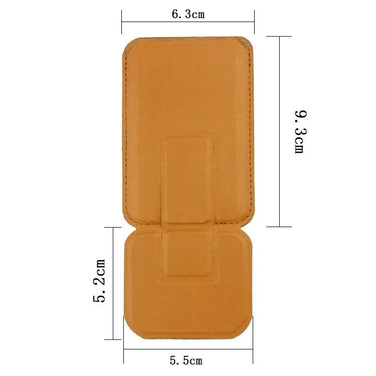 MRC043 per iPhone serie 15-12 RFID Blocking Magnetic Card Holder PU Leather Stand Phone Holder - Giallo