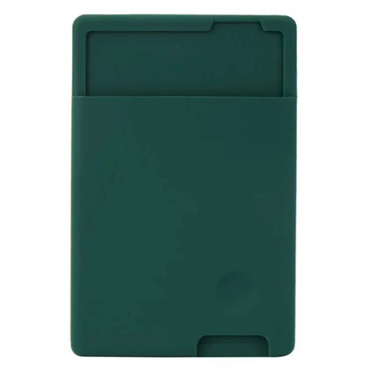 Portacarte telefono MRC029 Adesivo Stick-on Portafoglio in silicone per telefono - Verde scuro