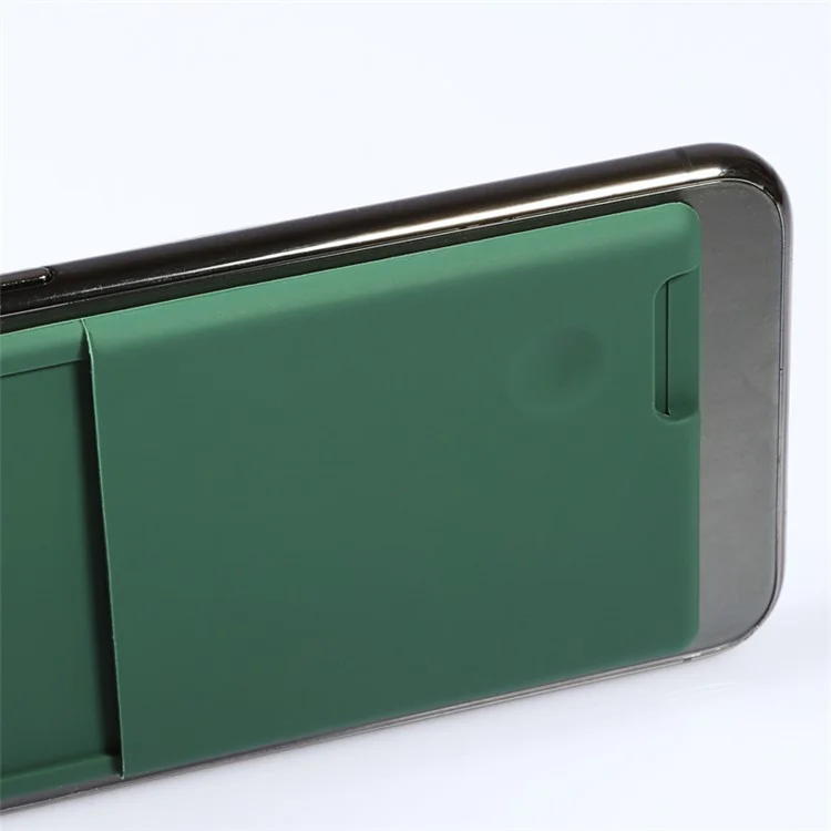 MRC029 Phone Card Holder Adhesive Stick-on Silicone Phone Wallet Card Pocket - Red