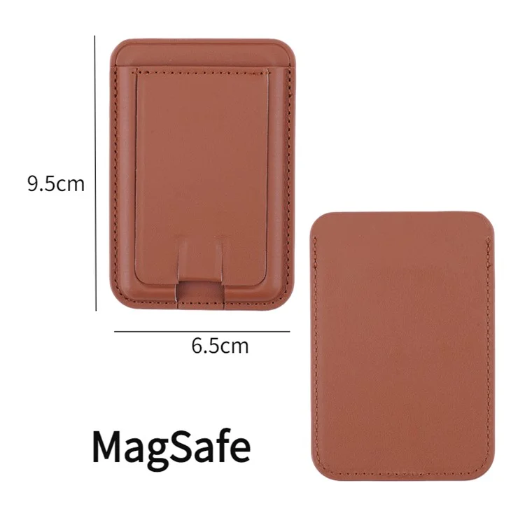 Porte-carte magnétique MRC048 compatible avec Magsafe Poche détachable avec support - Marron