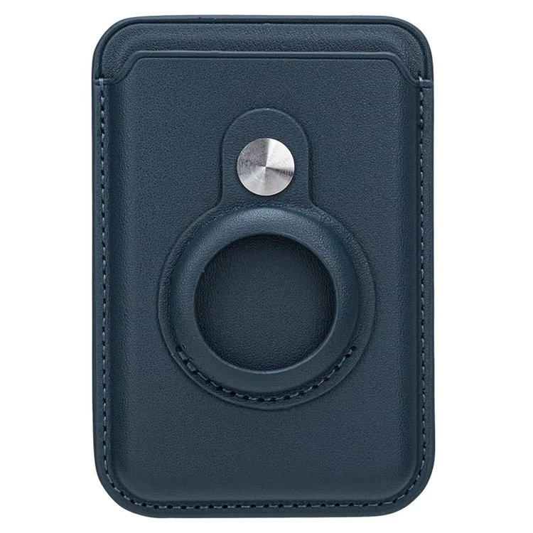 MRC054 Compatibile con il supporto per carta MagSafe per AirTag Pocket Leather Magnetic Card Wallet - Blackish Green