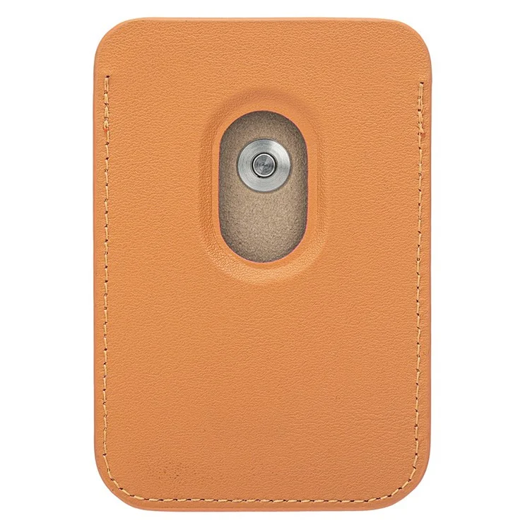 MRC054 Compatible with MagSafe Card Holder for AirTag Pocket Leather Magnetic Card Wallet - Purple