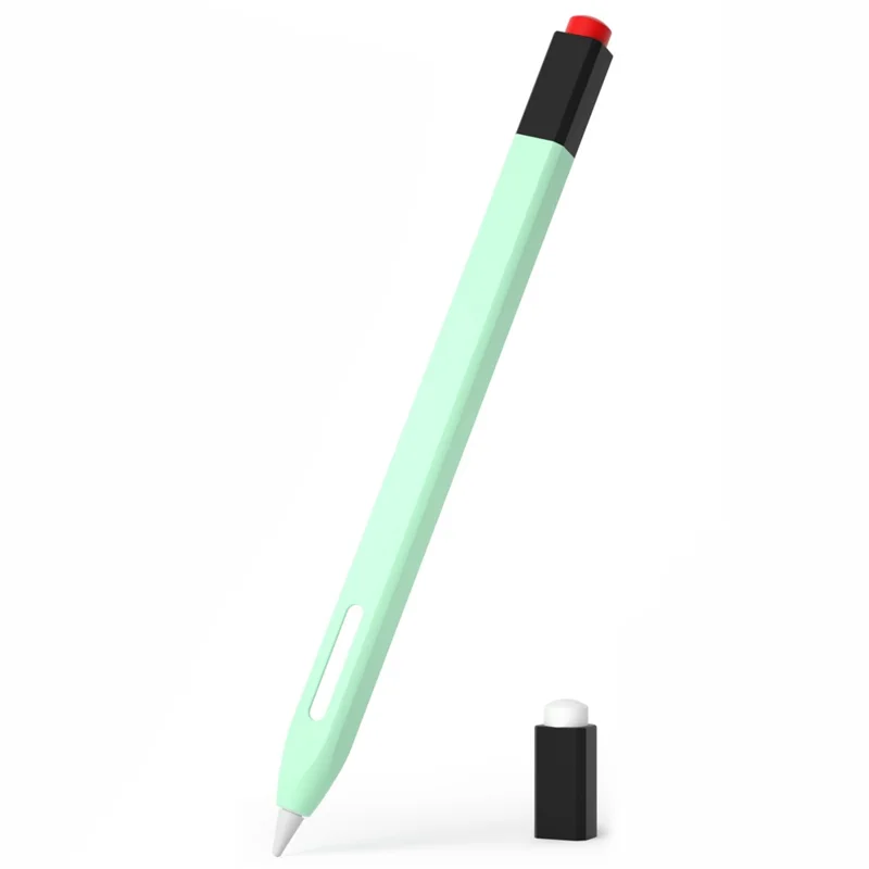Para Apple Pencil Pro / Pencil (2ª generación) Funda protectora de silicona antideslizante para lápiz - Verde