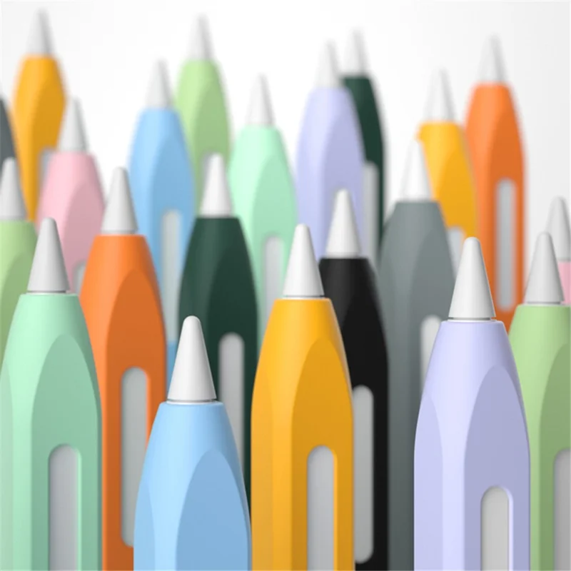 Para Apple Pencil Pro / Pencil (2ª generación) Funda protectora de silicona antideslizante para lápiz - Verde