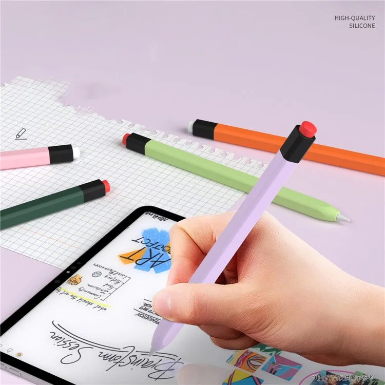 For Apple Pencil (1st Generation) Protective Sleeve Scratch-proof Silicone Stylus Pen Cover - Green