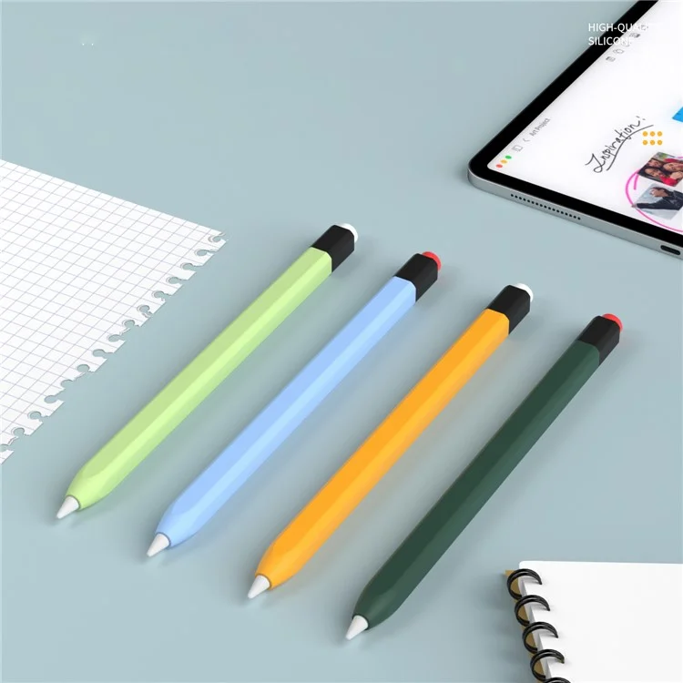 For Apple Pencil (1st Generation) Protective Sleeve Scratch-proof Silicone Stylus Pen Cover - Green