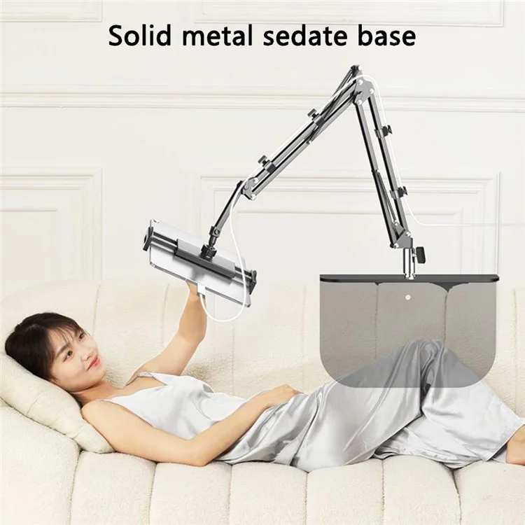 X&X Phone Tablet Holder Bedside Desktop Sofa Supporto regolabile in acciaio al carbonio per iPhone 16 / 16 Plus / 16 Pro / 16 Pro Max