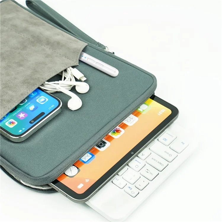 7.9"-8" Laptop Sleeve Waterproof Anti-Scratch Computer Carrying Bag - Dark Grey
