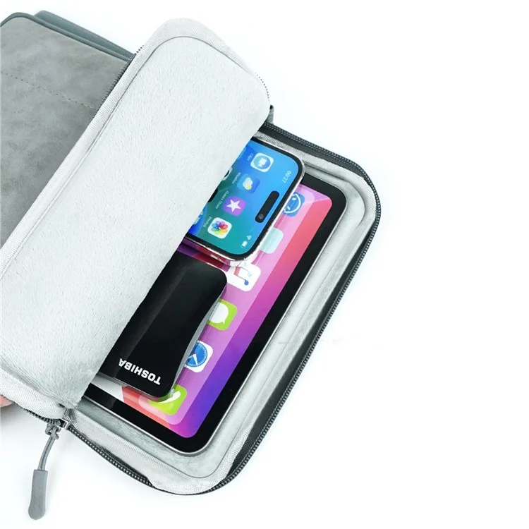 7.9"-8" Laptop Sleeve Waterproof Anti-Scratch Computer Carrying Bag - Dark Grey