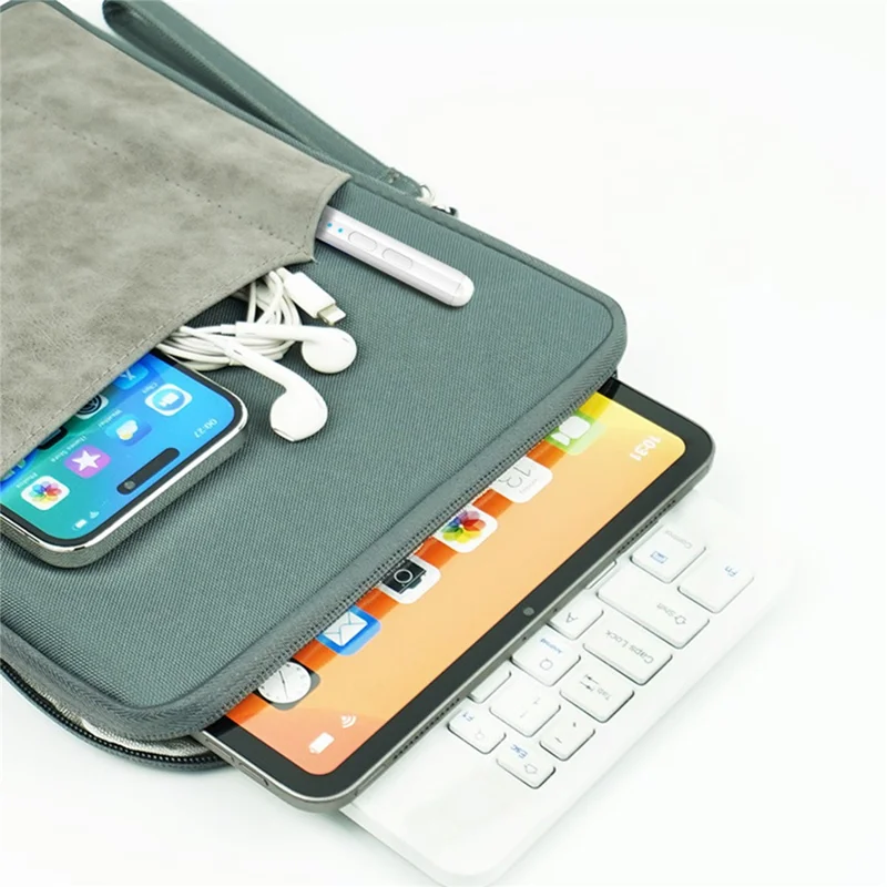 9.7"-10.8" Laptop Case Sleeve 360-degree Protection Water-Resistant Bag - Light Grey