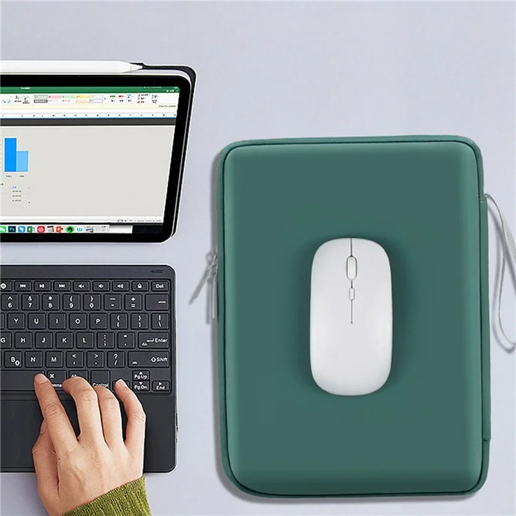 10.9'' Waterproof Laptop Tablet Sleeve Tablet Protective Bag Anti-Shock - Blackish Green