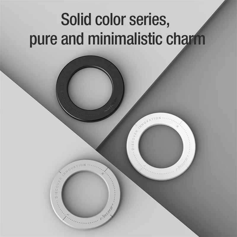 NILLKIN 2Pcs SnapHold Ultra Magnetic Sticker Self-adhesive Wall Mount Holder - Grey