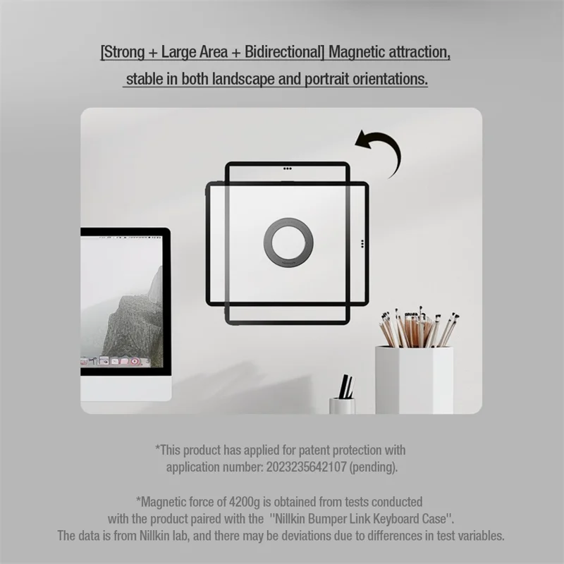 NILLKIN 2Pcs SnapHold Ultra Magnetic Sticker Self-adhesive Wall Mount Holder - Grey