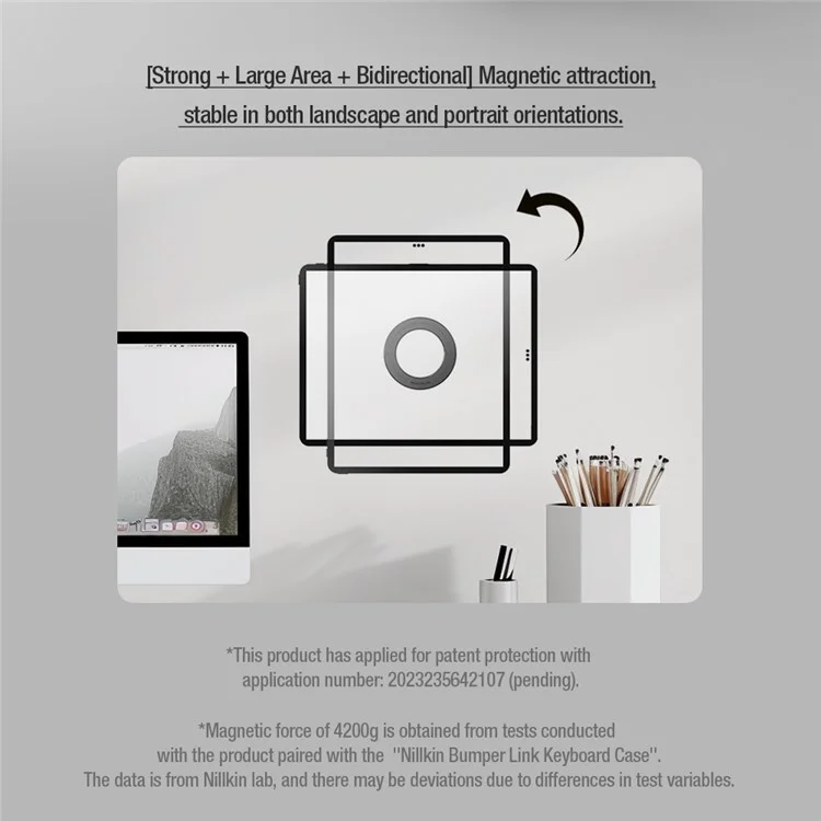 NILLKIN 2Pcs SnapHold Ultra Magnetic Sticker Self-adhesive Wall Mount Holder - White