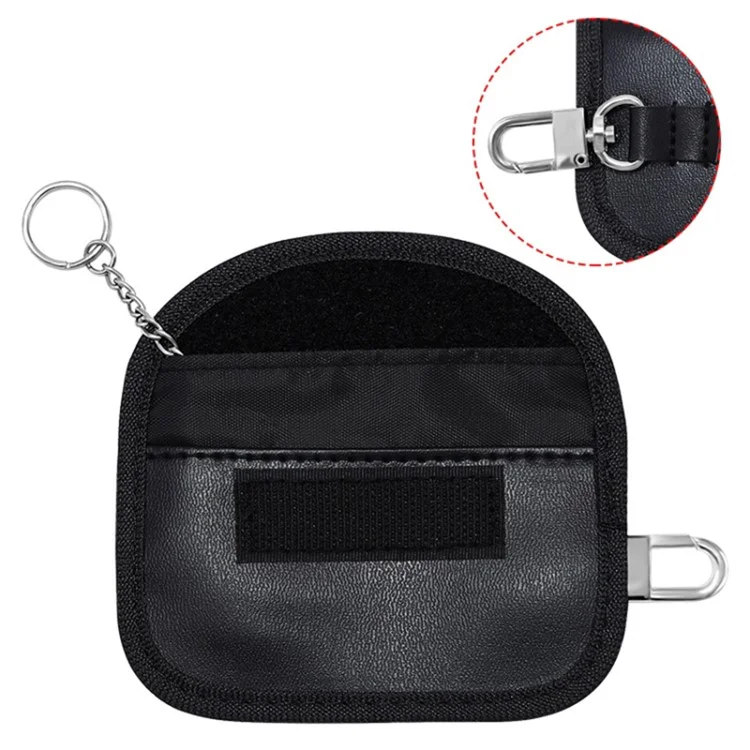 AR-1612 RFID Signal Blocking Bag PU Leather Anti-radiation Pouch for Cell Phone and Car Key FOB