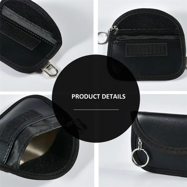 AR-1612 RFID Signal Blocking Bag PU Leather Anti-radiation Pouch for Cell Phone and Car Key FOB