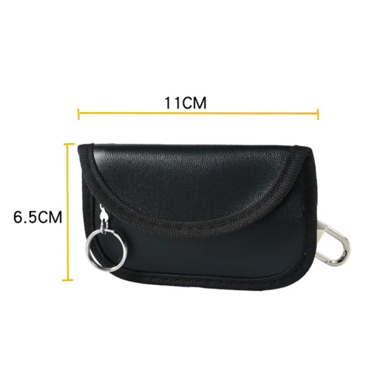 AR-1612 RFID Signal Blocking Bag PU Leather Anti-radiation Pouch for Cell Phone and Car Key FOB