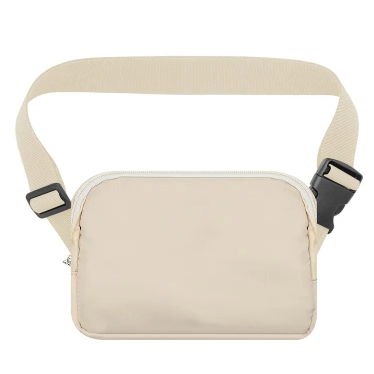 600D Nylon Waterproof Chest Bag Outdoor Sports Running Mobile Phone Storage Bag - Beige