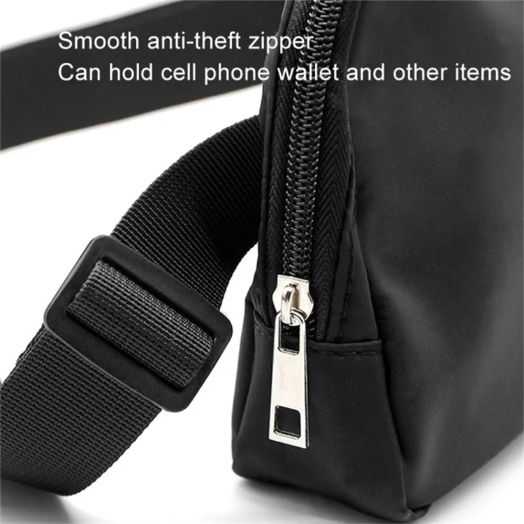 600D Nylon Waterproof Chest Bag Outdoor Sports Running Mobile Phone Storage Bag - Beige