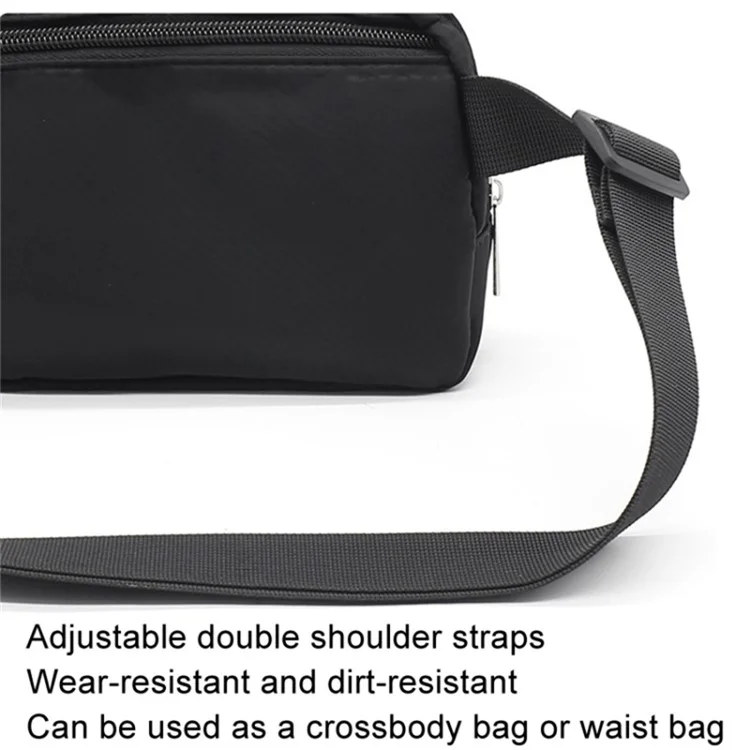 600D Nylon Waterproof Chest Bag Outdoor Sports Running Mobile Phone Storage Bag - Beige