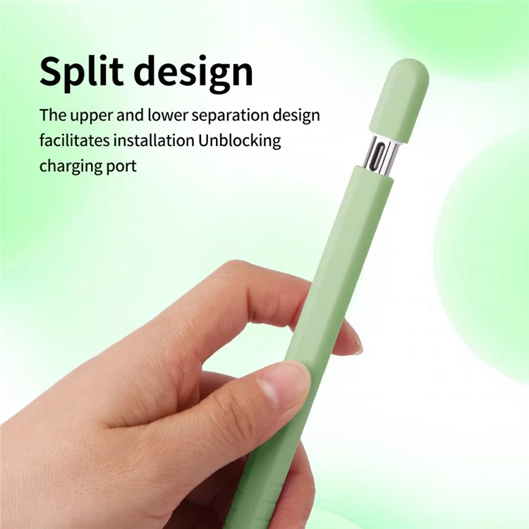 For Apple Pencil (USB-C) Silicone Sleeve Anti-Drop Stylus Pencil Protective Case with Tip Cap - Orange
