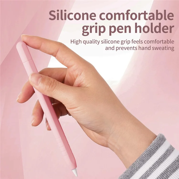 For Apple Pencil (USB-C) Silicone Sleeve Anti-Drop Stylus Pencil Protective Case with Tip Cap - Orange