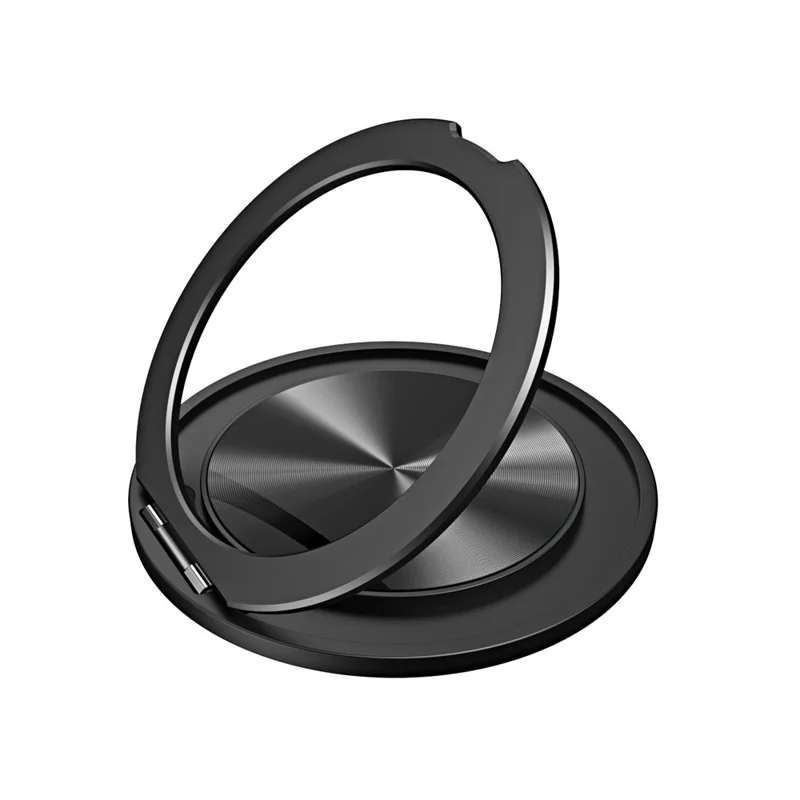 Cell Phone Ultra Thin Kickstand Folding Phone Back Stand Aluminum Alloy Phone Holder - Black