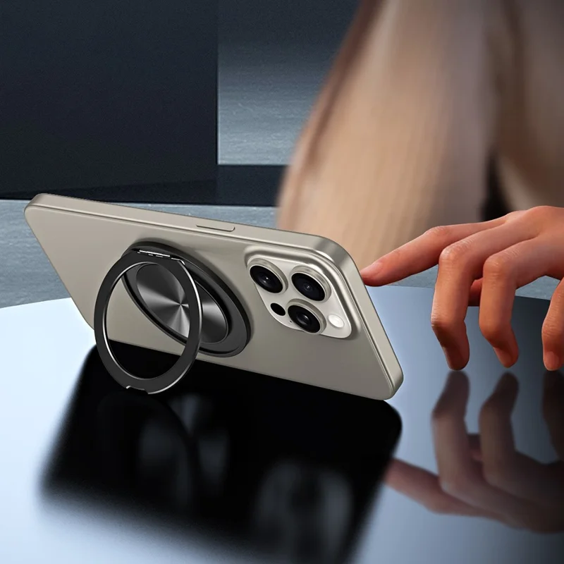 Cell Phone Ultra Thin Kickstand Folding Phone Back Stand Aluminum Alloy Phone Holder - Orange