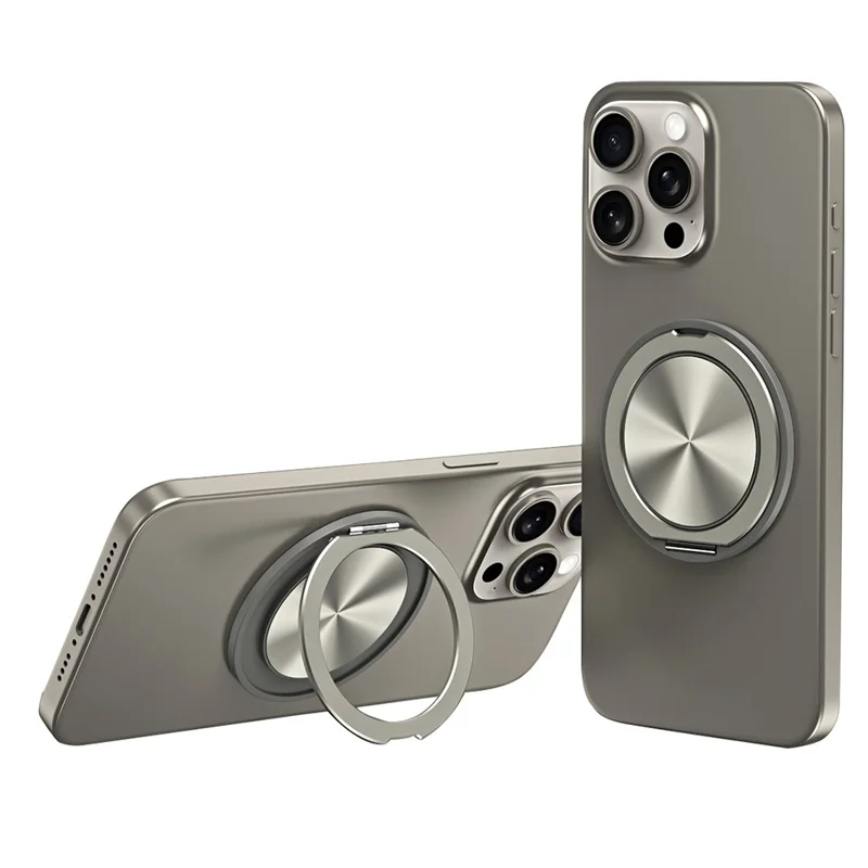 Cell Phone Ultra Thin Kickstand Folding Phone Back Stand Aluminum Alloy Phone Holder - Grey