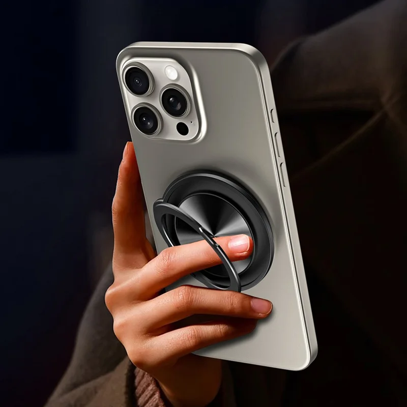 Cell Phone Ultra Thin Kickstand Folding Phone Back Stand Aluminum Alloy Phone Holder - Grey