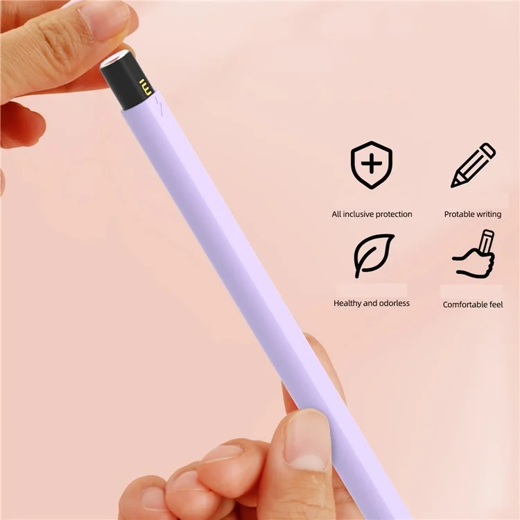Pour la housse de protection Xiaomi Smart Pen (3e génération) Couleur de contraste Étui de stylet avec double capuchon de stylet - Vert