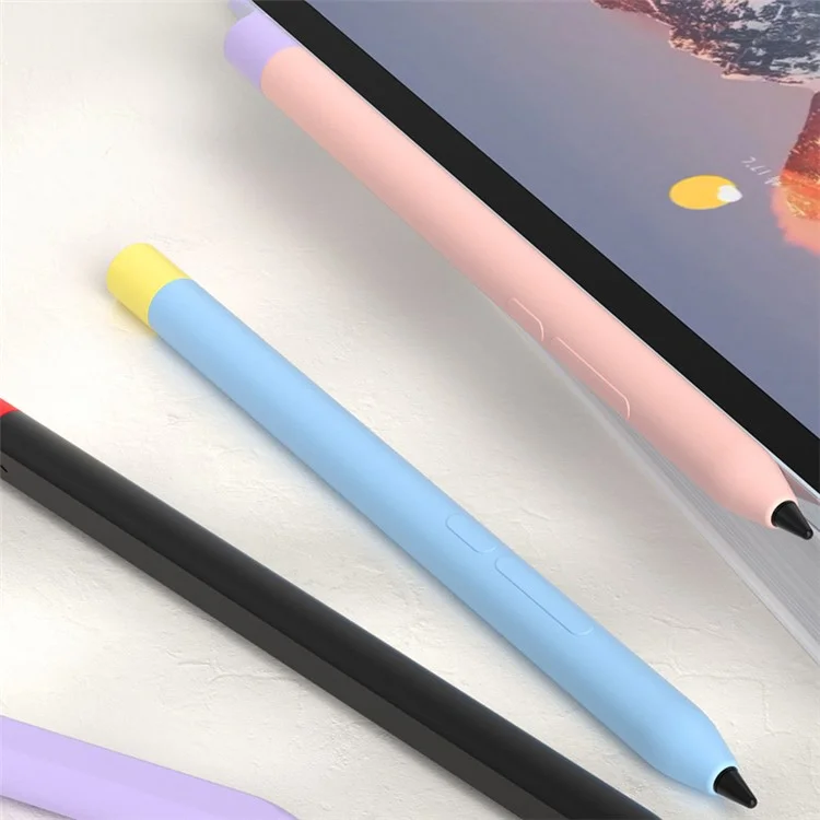 Pour la housse de protection Xiaomi Smart Pen (3e génération) Couleur de contraste Étui de stylet avec double capuchon de stylet - Vert
