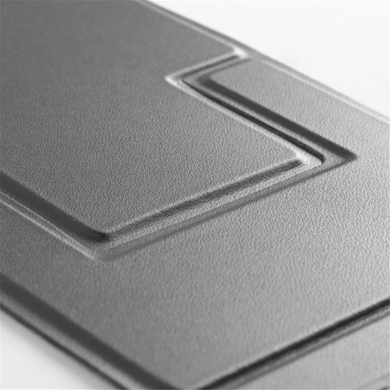 Ultra-Thin Foldable Cell Phone Holder PU Leather Phone Desktop Stand - Grey