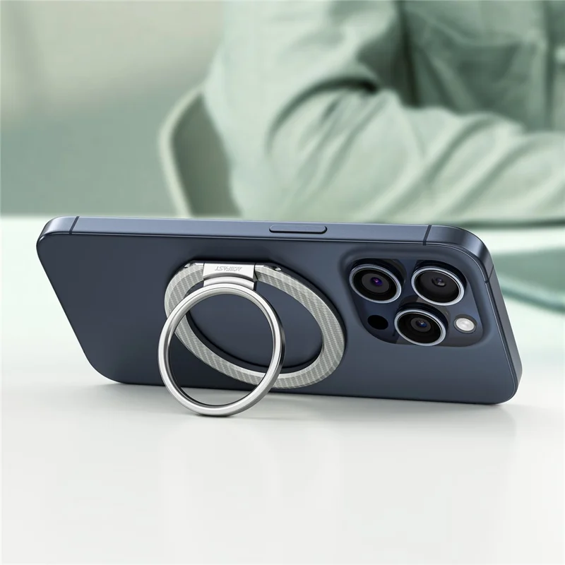 ACEFAST P1 For iPhone 15 / 14 / 13 / 12 Series Magnetic Ring Holder Aluminum Alloy Kickstand - Silver