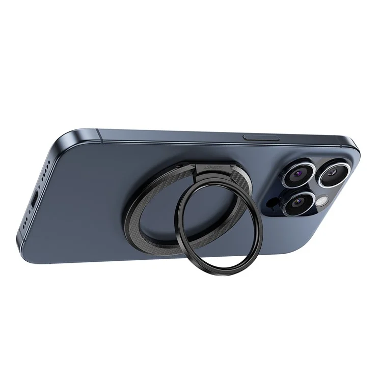 ACEFAST P1 For iPhone 15 / 14 / 13 / 12 Series Magnetic Ring Holder Aluminum Alloy Kickstand - Black