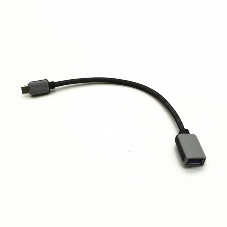JW-O01 USB Type C Maschio a USB 3.0 Femmina OTG Cavo Adattatore Intrecciato