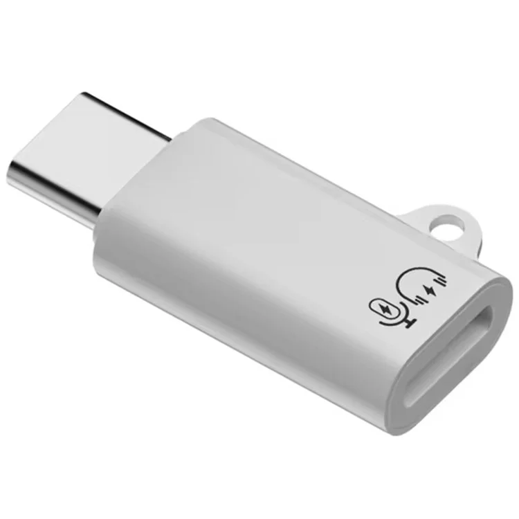 Für iPhone Weiblicher Audio-Adapter zu USB-C Männlich OTG-Konverter (Mit Schlaufe)