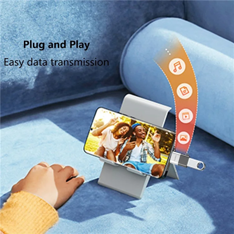 EARLDOM OT72 USB 3.0 Fêmea para Conversor Mini Tipo-C Masculino Alumínio Ligas OTG Adaptador