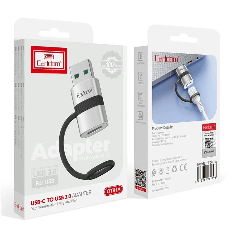 EARLDOM ET-OT91A Adattatore da Type-C a USB 3.0 Convertitore USB-C per iPhone Serie 15