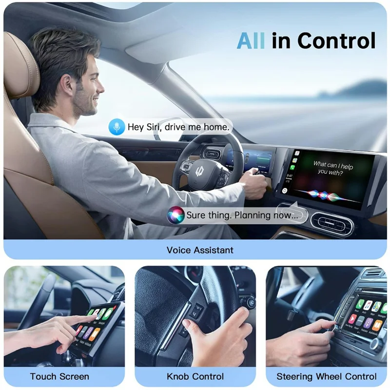 Adattatore CarPlay wireless per auto Cablato a wireless CarPlay Dongle per iPhone - Bianco