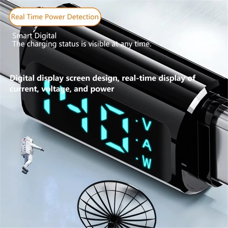 Type-C Male to Male 40Gbps PD 140W Digital Display Charging Data Transmission Adapter - Black