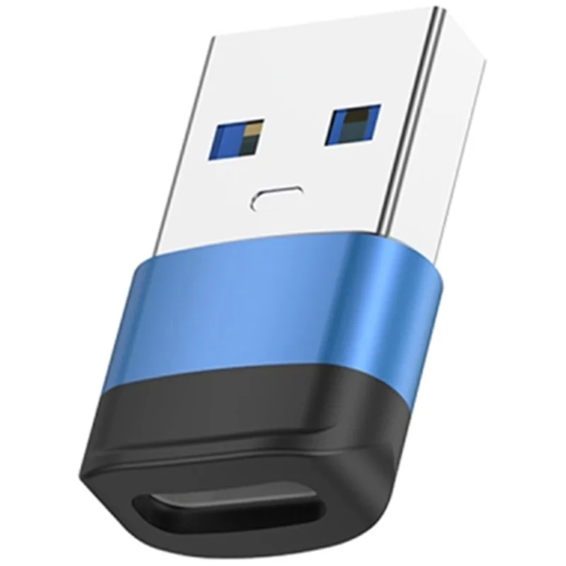 USB 3.0 Male to Type-C Female Converter 5Gbps Data Transmission OTG Adapter - Blue