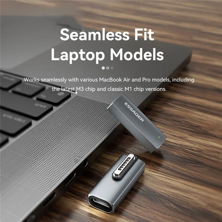 ESSAGER Type-C Female Adapter Compatible with MagSafe Magnetic Converter for MacBook